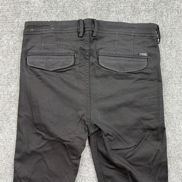 Diesel Pants Size 28W x 28L Slim Chino Pants Black Pleated Cotton Blend Women's - Picture 10 of 15
